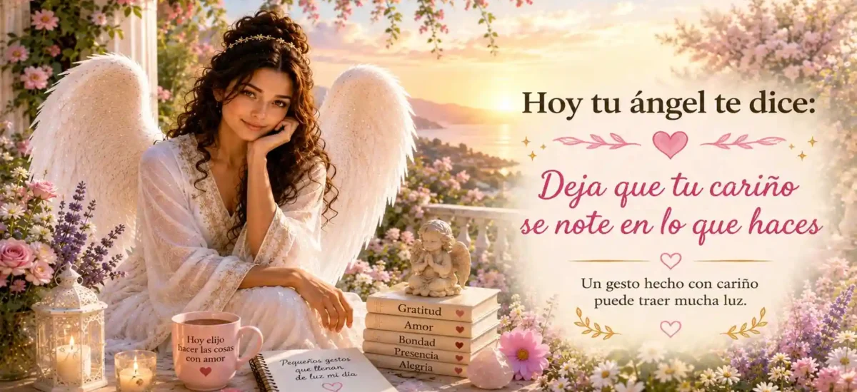 Hoy tu ángel te dice: Deja que tu cariño se note en lo que haces