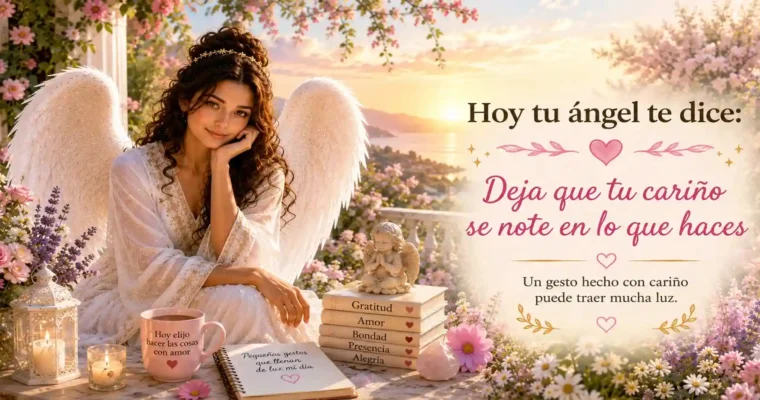 Hoy tu ángel te dice: Deja que tu cariño se note en lo que haces