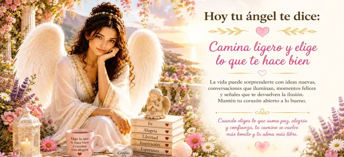 Hoy tu ángel te dice: Camina ligero y elige lo que te hace bien