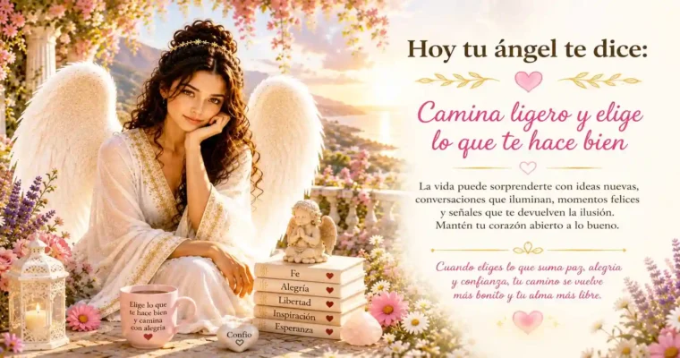 Hoy tu ángel te dice: Camina ligero y elige lo que te hace bien