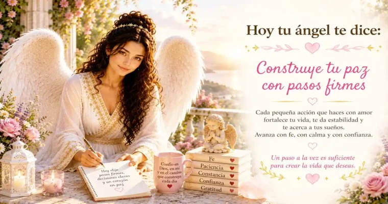 Hoy tu ángel te dice: Construye tu paz con pasos firmes