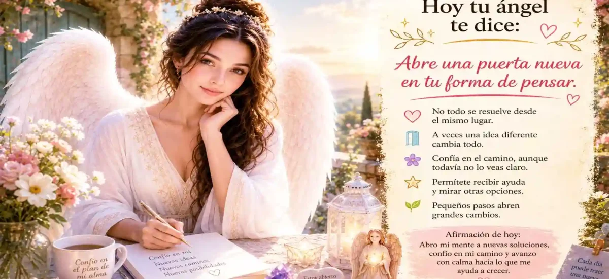 Hoy tu ángel te dice: Abre una puerta nueva en tu forma de pensar