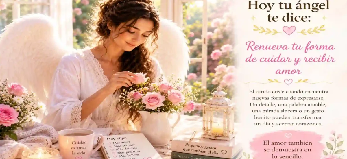 Hoy tu ángel te dice: Renueva tu forma de cuidar y recibir amor