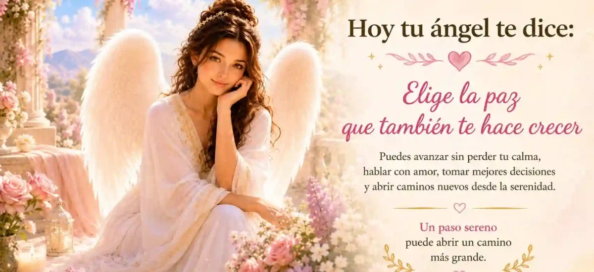 Hoy tu ángel te dice: Elige la paz que también te hace crecer