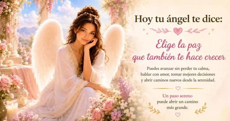Hoy tu ángel te dice: Elige la paz que también te hace crecer