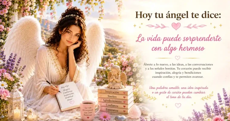Hoy tu ángel te dice: La vida puede sorprenderte con algo hermoso