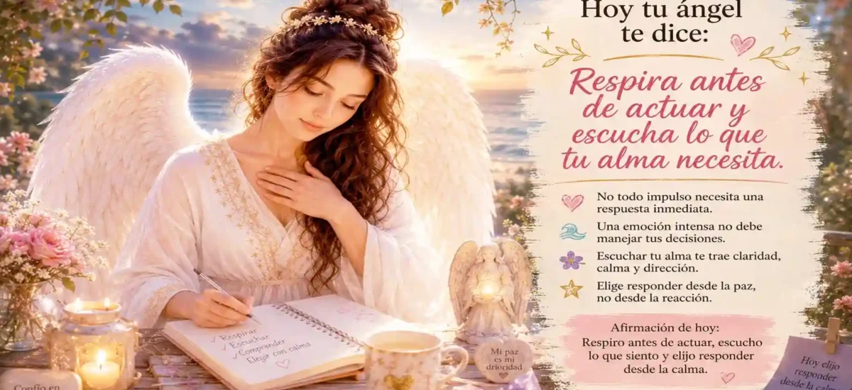 Hoy tu ángel te dice: Respira antes de actuar