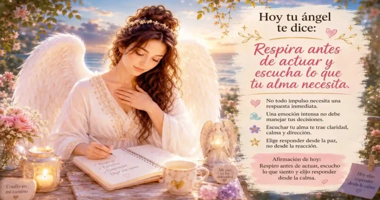Hoy tu ángel te dice: Respira antes de actuar