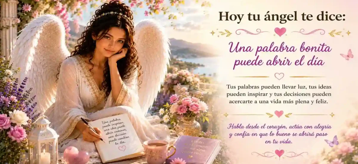 Hoy tu ángel te dice: Una palabra bonita puede abrir el día