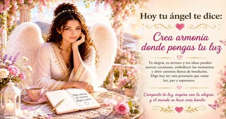 Hoy tu ángel te dice: Crea armonía donde pongas tu luz