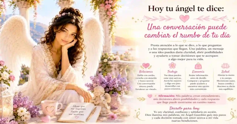 Hoy tu ángel te dice: Una conversación puede cambiar el rumbo de tu día