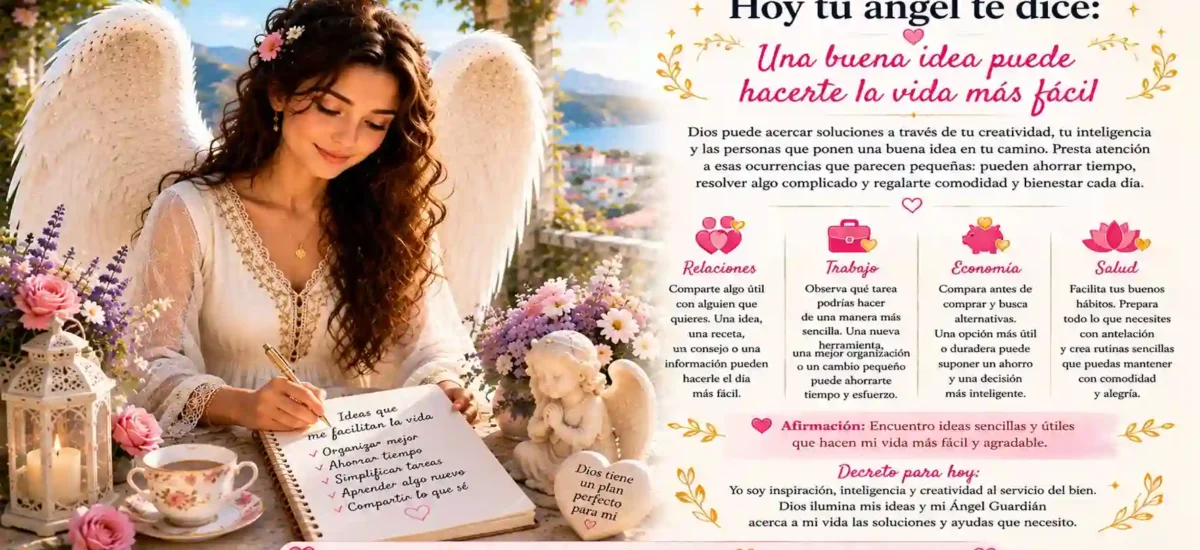 Hoy tu ángel te dice: Una buena idea puede hacerte la vida más fácil