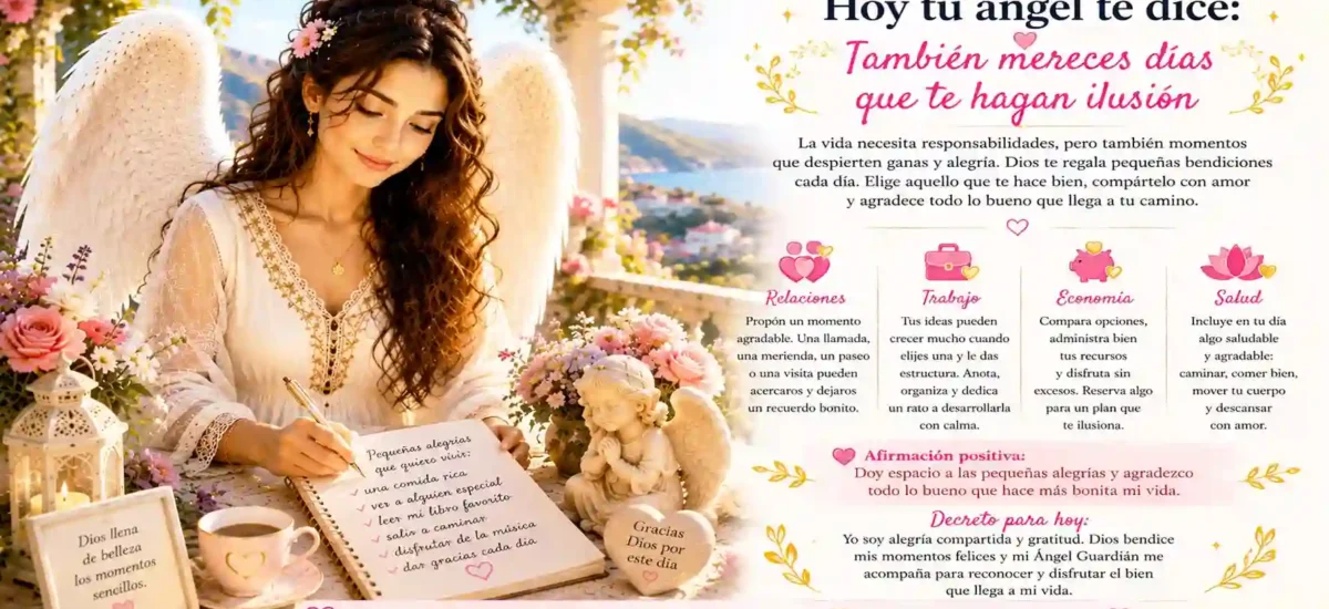 Hoy tu ángel te dice: También mereces días que te hagan ilusión