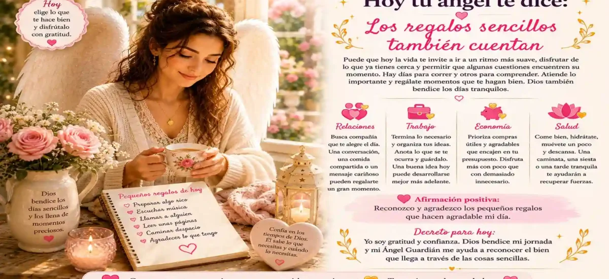 Hoy tu ángel te dice: Los regalos sencillos también cuentan