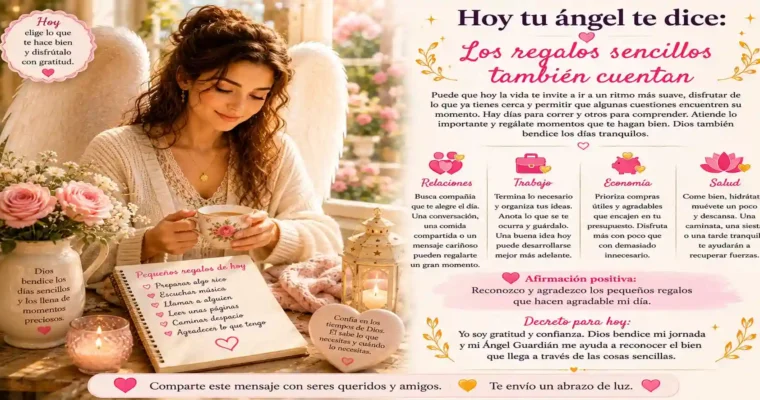 Hoy tu ángel te dice: Los regalos sencillos también cuentan