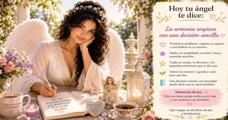 Hoy tu ángel te dice: la armonía empieza con una decisión sencilla