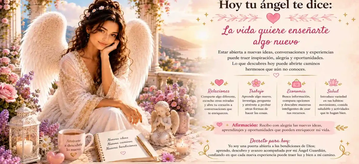 Hoy tu ángel te dice: La vida quiere enseñarte algo nuevo