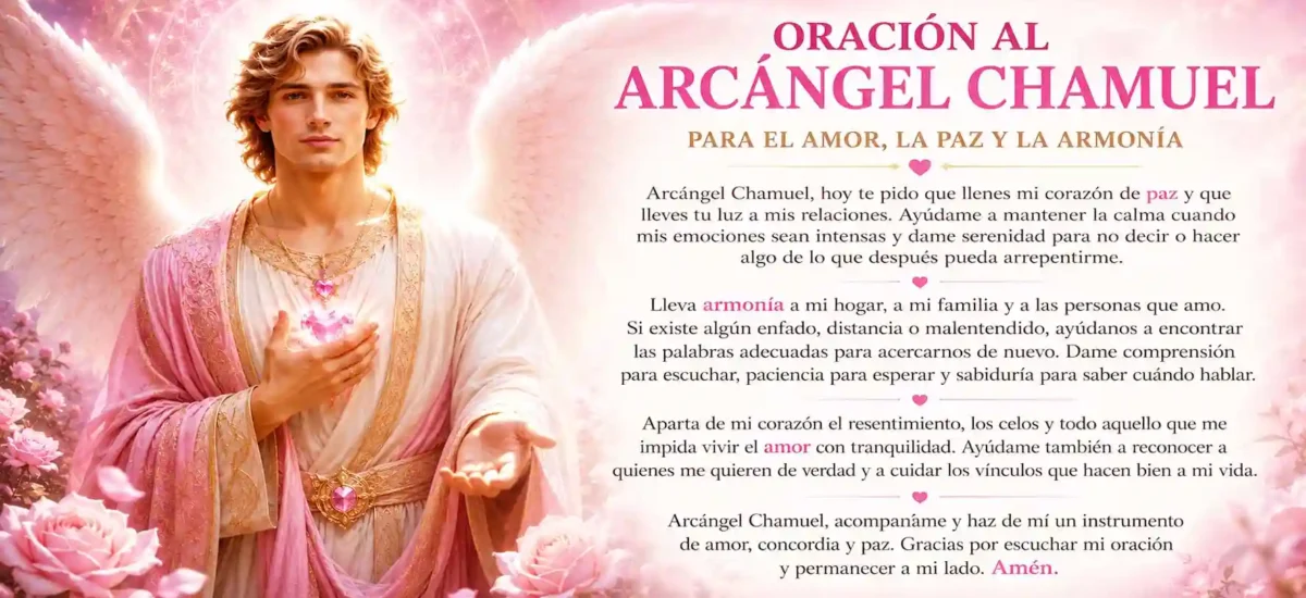 Oración al Arcángel Chamuel para el amor, la paz y la armonía