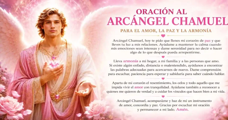 Oración al Arcángel Chamuel para el amor, la paz y la armonía