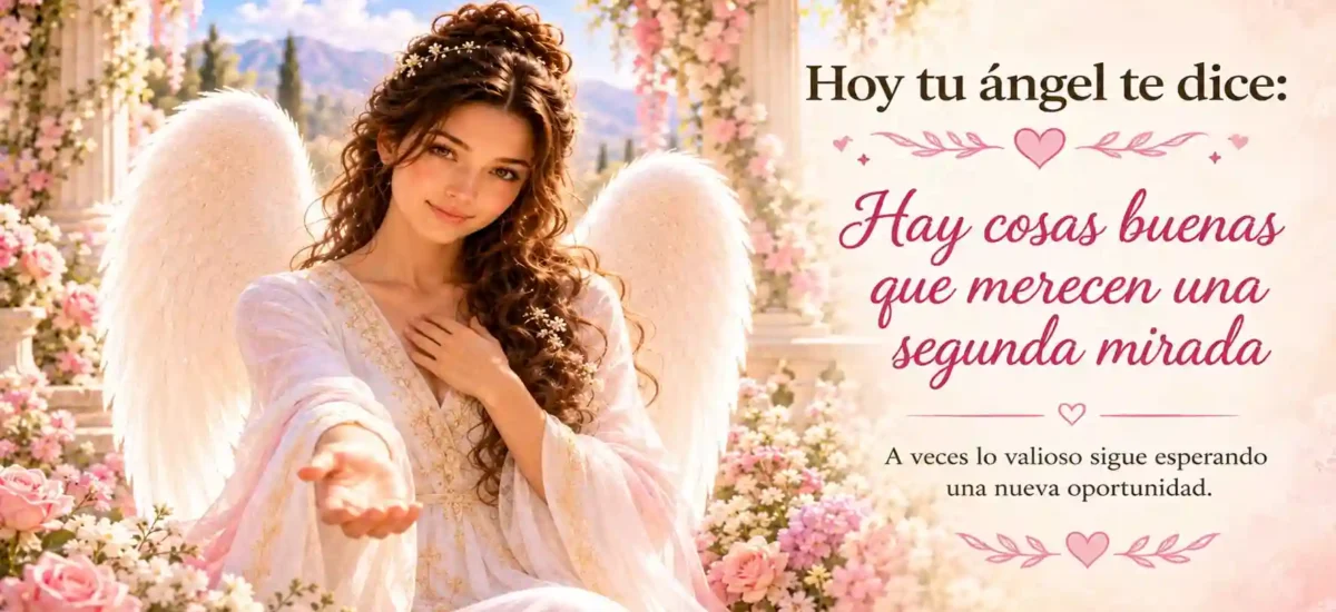 Hoy tu ángel te dice: Hay cosas buenas que merecen una segunda mirada