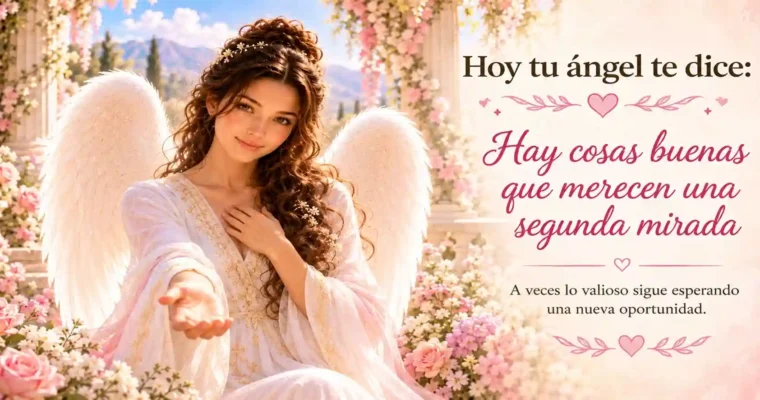 Hoy tu ángel te dice: Hay cosas buenas que merecen una segunda mirada