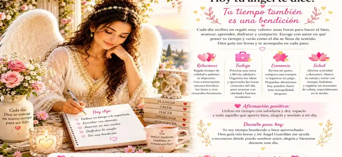 Hoy tu ángel te dice: Tu tiempo también es una bendición