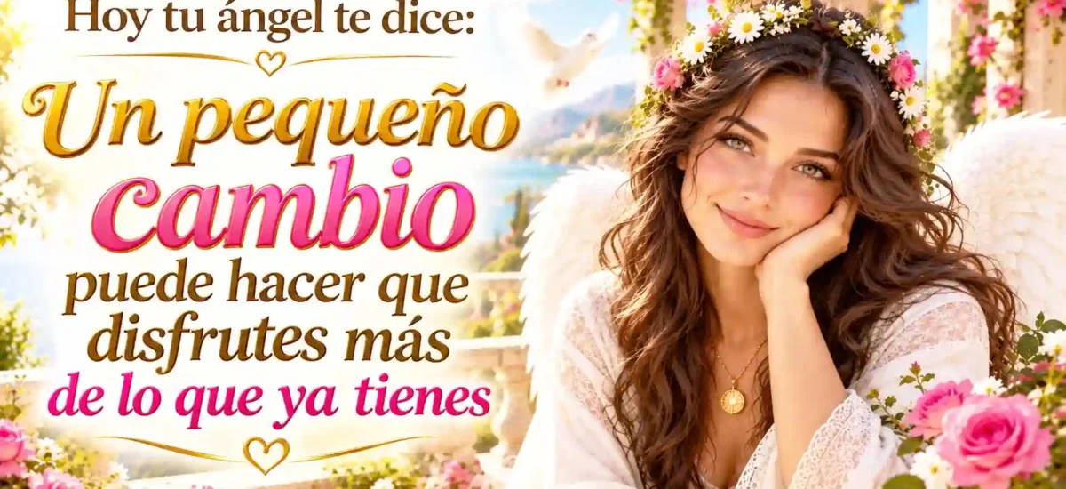Hoy tu ángel te dice: Un pequeño cambio puede hacer que disfrutes más de lo que ya tienes