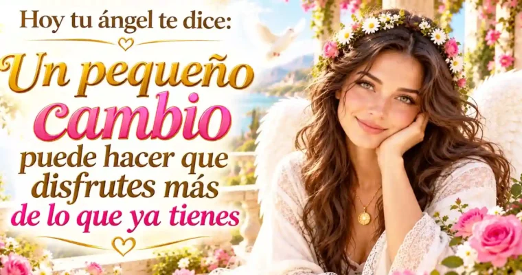 Hoy tu ángel te dice: Un pequeño cambio puede hacer que disfrutes más de lo que ya tienes