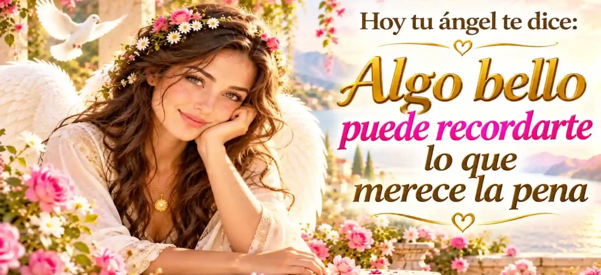 Hoy tu ángel te dice: Algo bello puede recordarte lo que merece la pena