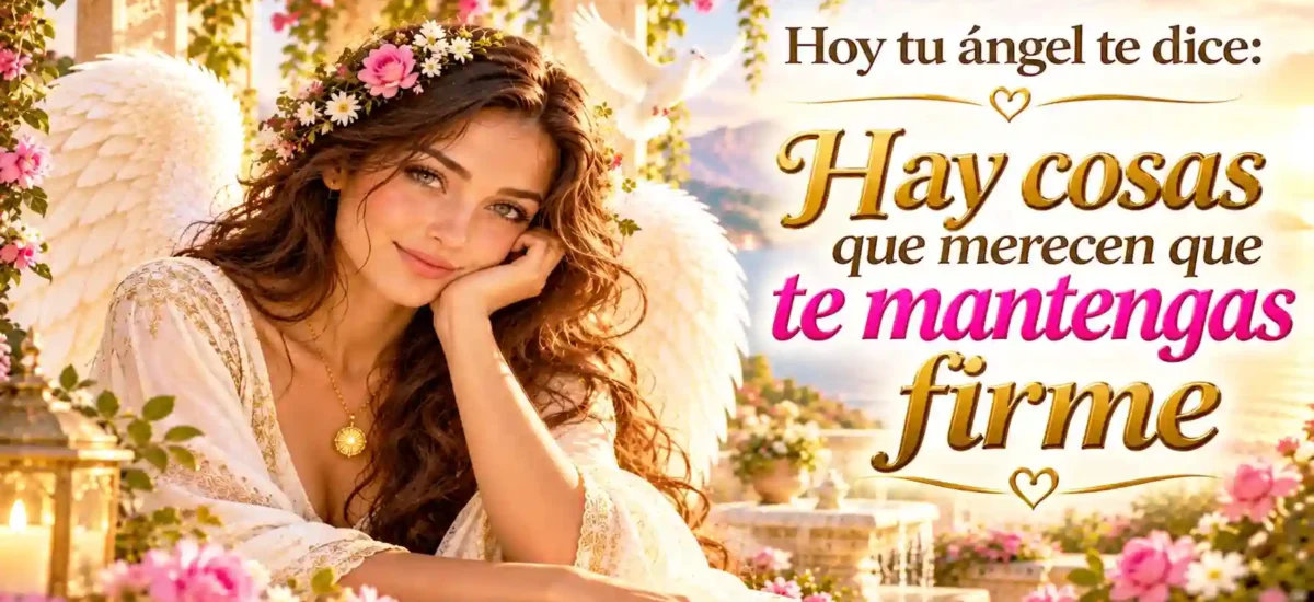 Hoy tu ángel te dice: Hay cosas que merecen que te mantengas firme