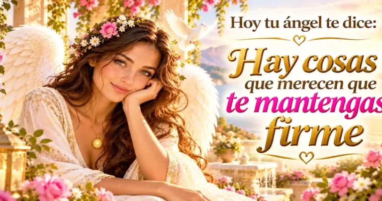 Hoy tu ángel te dice: Hay cosas que merecen que te mantengas firme