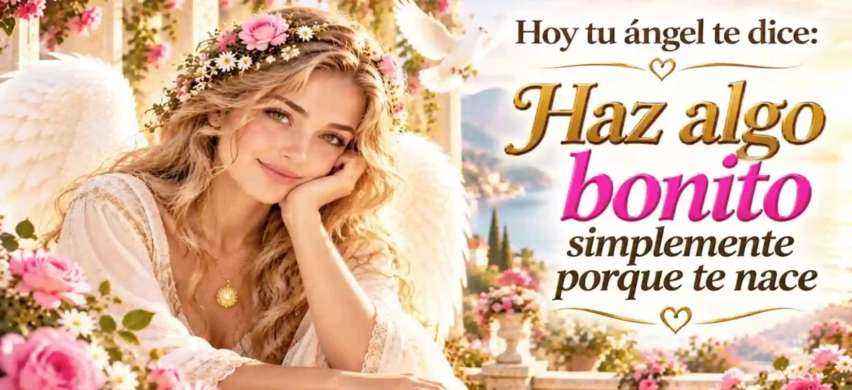 Hoy tu ángel te dice: Haz algo bonito simplemente porque te nace