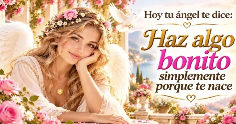 Hoy tu ángel te dice: Haz algo bonito simplemente porque te nace