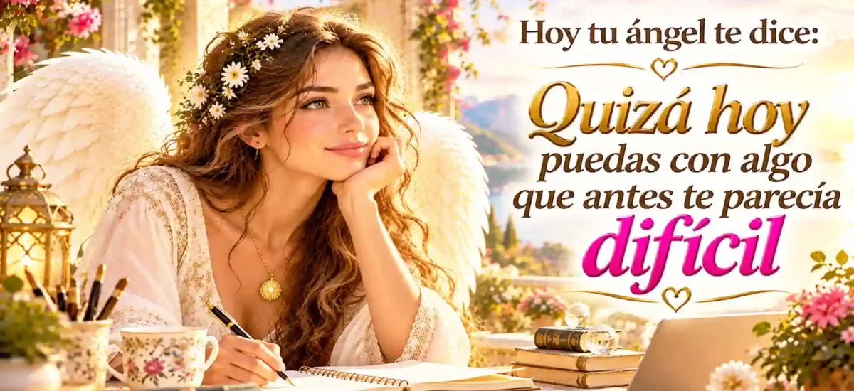 Hoy tu ángel te dice: Quizá hoy puedas con algo que antes te parecía difícil