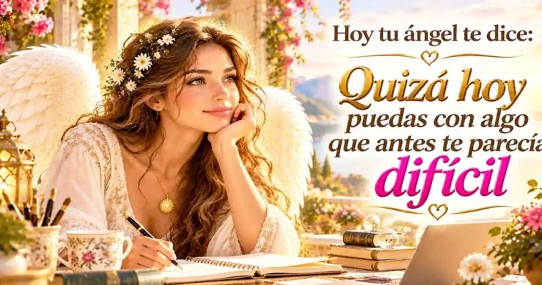 Hoy tu ángel te dice: Quizá hoy puedas con algo que antes te parecía difícil