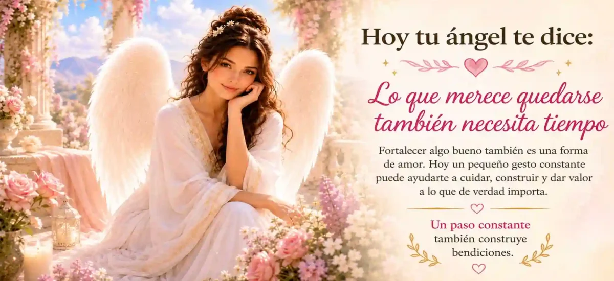 Hoy tu ángel te dice: Lo que merece quedarse también necesita tiempo