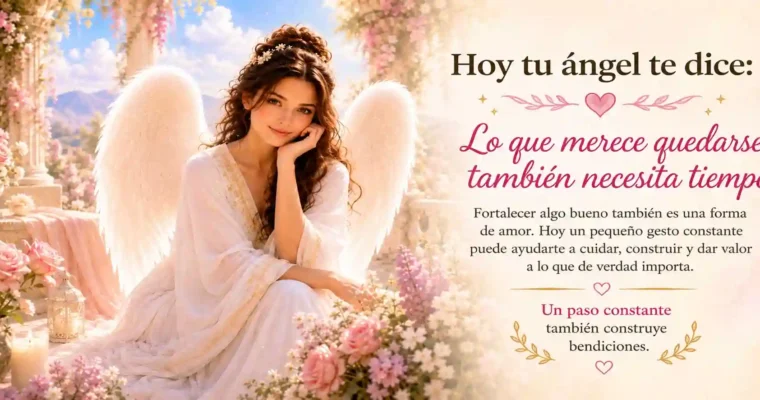 Hoy tu ángel te dice: Lo que merece quedarse también necesita tiempo