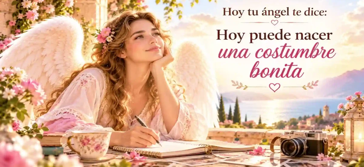 Hoy tu ángel te dice: Hoy puede nacer una costumbre bonita