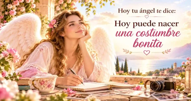 Hoy tu ángel te dice: Hoy puede nacer una costumbre bonita