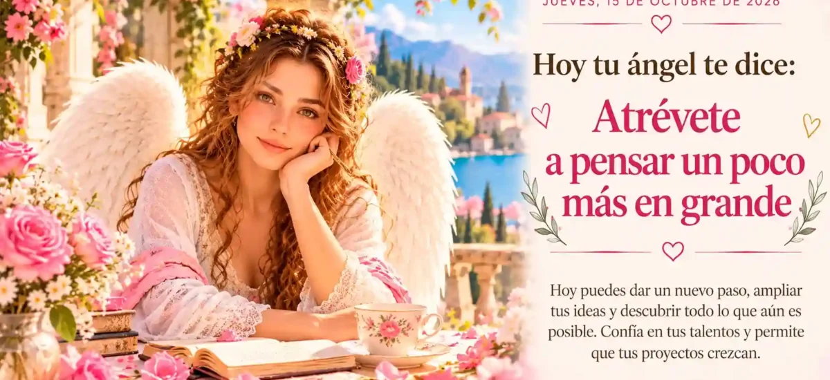 Hoy tu ángel te dice: Atrévete a pensar un poco más en grande
