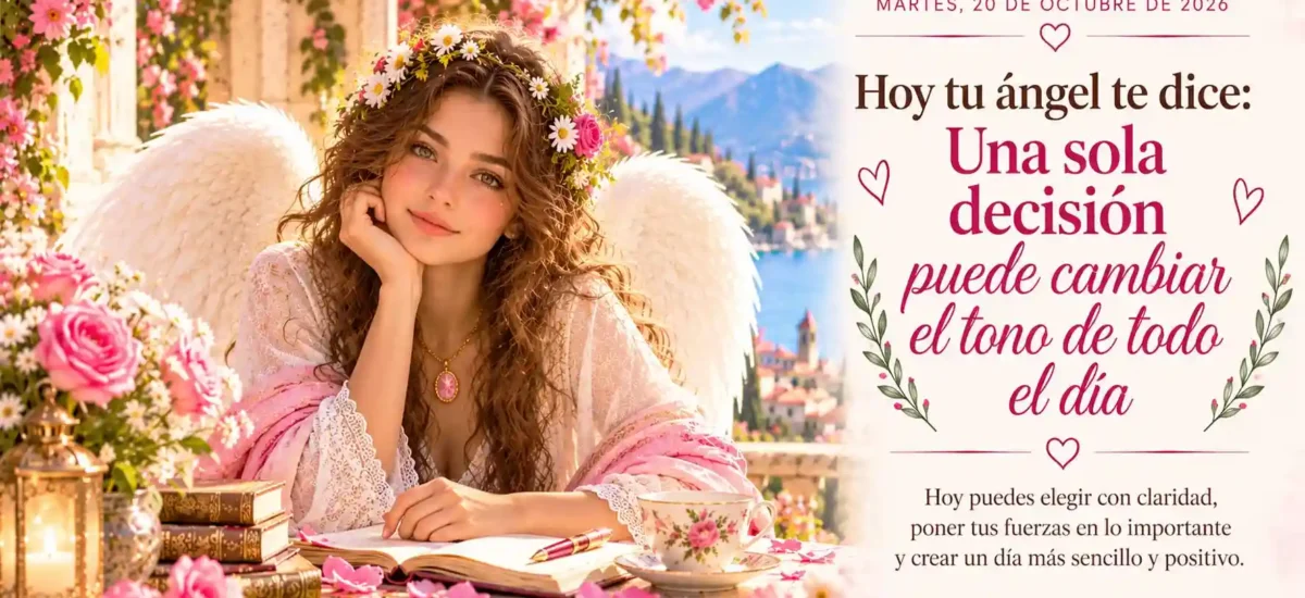 Hoy tu ángel te dice: Una sola decisión puede cambiar el tono de todo el día