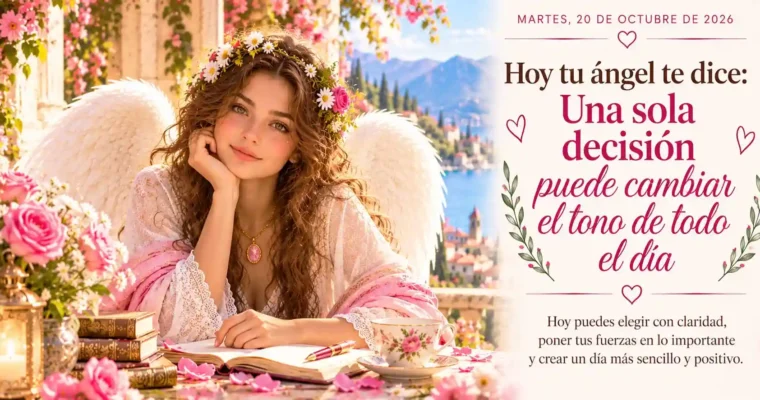 Hoy tu ángel te dice: Una sola decisión puede cambiar el tono de todo el día