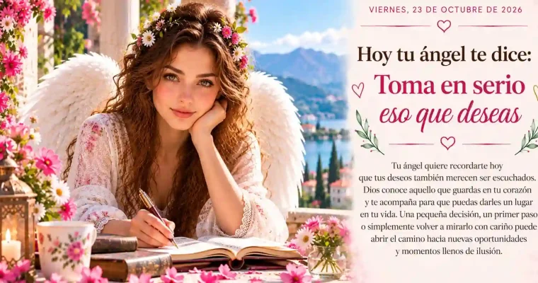Hoy tu ángel te dice: Toma en serio eso que deseas