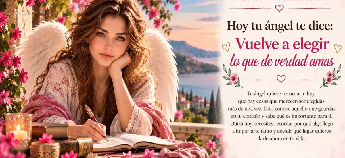 Hoy tu ángel te dice: Vuelve a elegir lo que de verdad amas