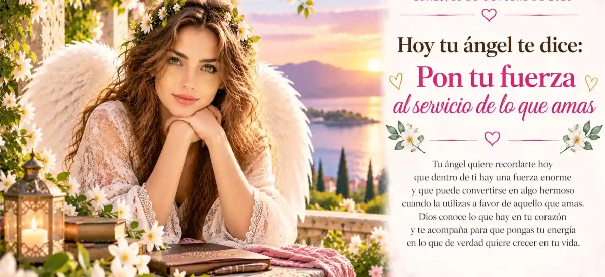 Hoy tu ángel te dice: Pon tu fuerza al servicio de lo que amas