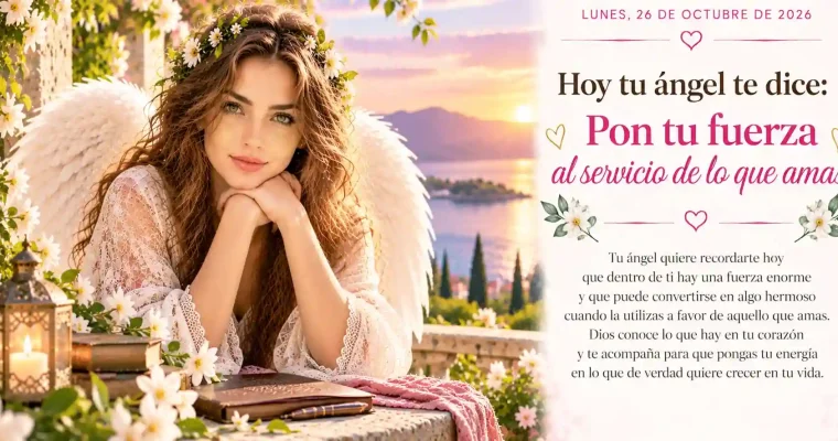 Hoy tu ángel te dice: Pon tu fuerza al servicio de lo que amas