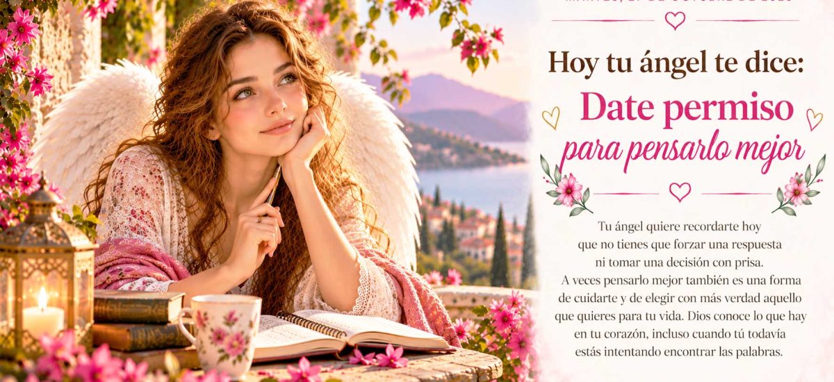 Hoy tu ángel te dice: Date permiso para pensarlo mejor