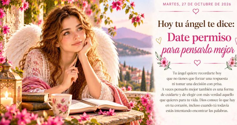 Hoy tu ángel te dice: Date permiso para pensarlo mejor
