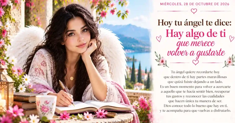 Hoy tu ángel te dice: Hay algo de ti que merece volver a gustarte