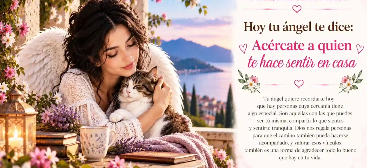 Hoy tu ángel te dice: Acércate a quien te hace sentir en casa